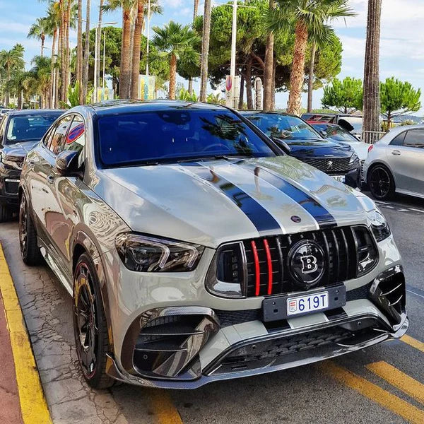 Mercedes-Benz W167 & C167 GLE450/GLE53/GLE63 AMG (2020–2025) – BRS Style Carbon Fiber Fog Lamp Grilles