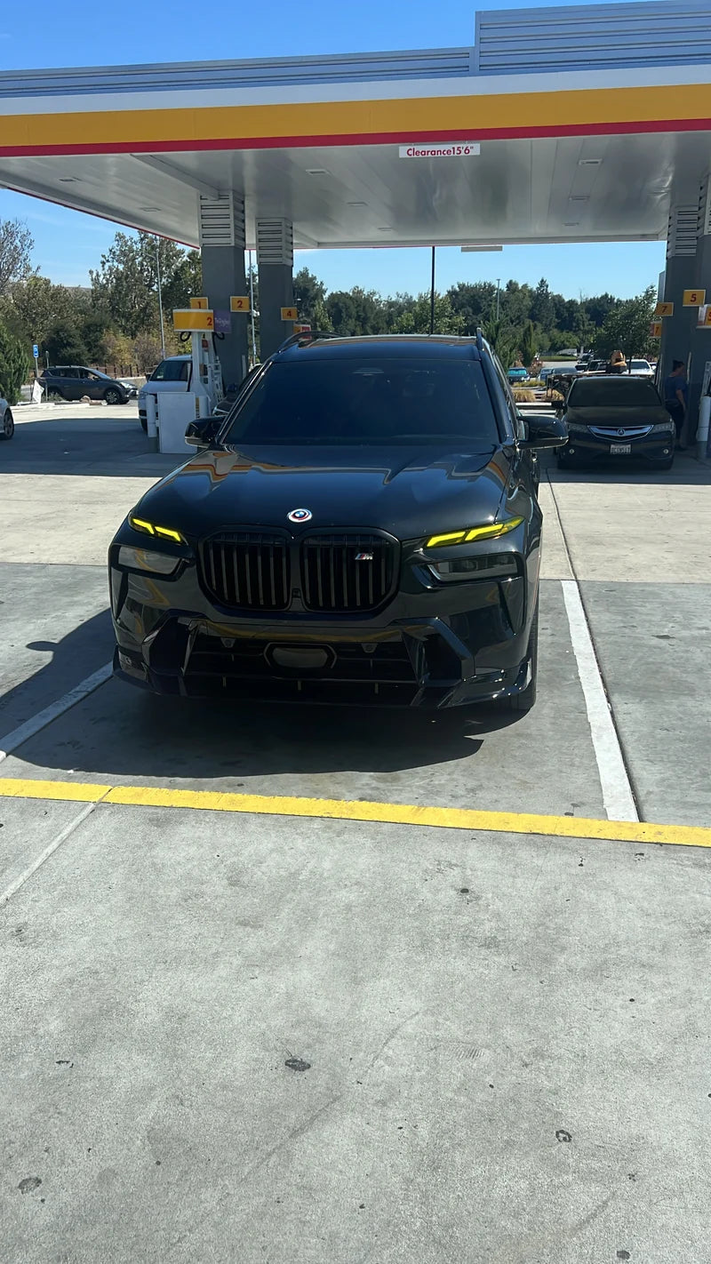 BMW X7 G07 (2019–2026) - Gloss Black ABS 3-Piece Front Lip