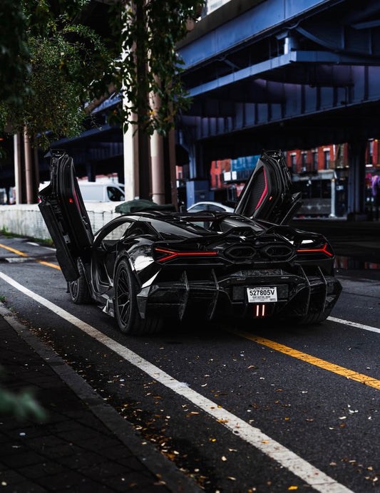 Lamborghini Revuelto - MSY Style Prepreg Dry Carbon Fiber Rear Diffuser Spoiler with LED Brake Light