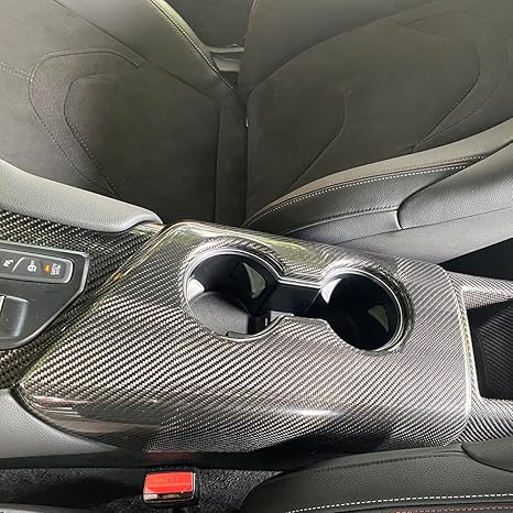 Toyota A90 Supra – Carbon Fiber Armrest Console Cup Holder Cover
