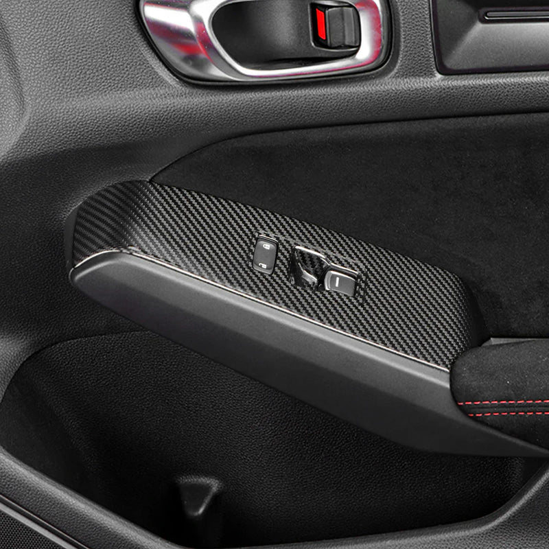 Honda Civic Type R FL5 (2023–2025) – Carbon Fiber Door Switch Button Panel Kit (4PCS)