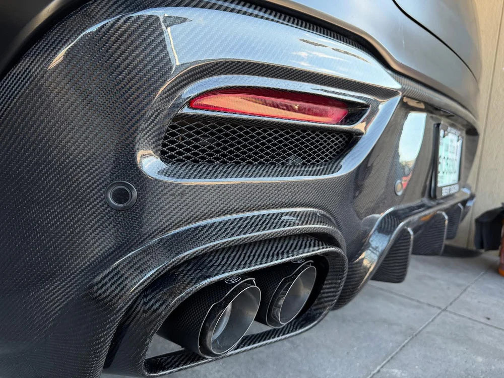 Mercedes-Benz C167 GLE Coupe GLE350/GLE450/GLE53/GLE63 AMG (2020–2025) – Carbon Fiber Rear Diffuser with Exhaust Tips
