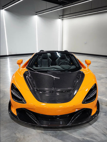 McLaren 720S / 750S / 765LT - V Style Carbon Fiber Hood