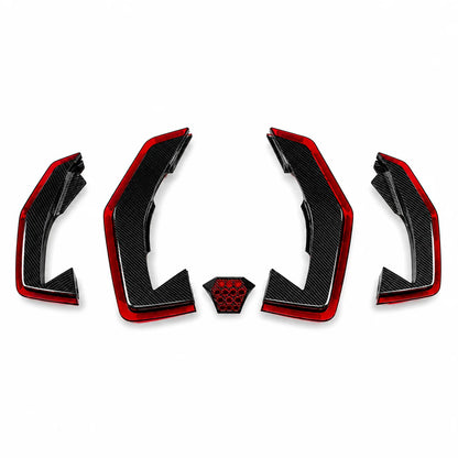 Lamborghini Revuelto – DK Style Carbon Fiber LED Rear Bumper Diffuser Canards