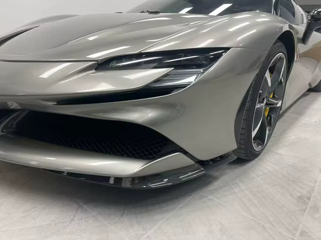 Ferrari SF90 – OEM Style Carbon Fiber 2PC Front Lip Replacement