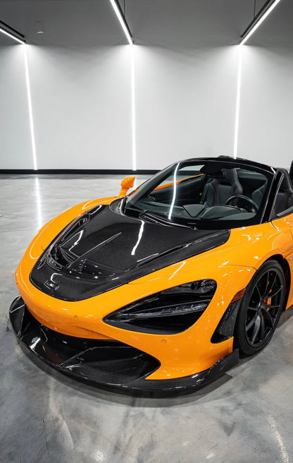 McLaren 720S / 750S / 765LT - V Style Carbon Fiber Hood