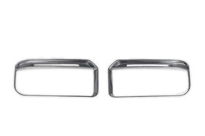 Mercedes-Benz G Wagon W464 G350 G500 G63 (2022-2024) - BRB G900 Style Carbon Fiber Front Bumper Light Trim Set