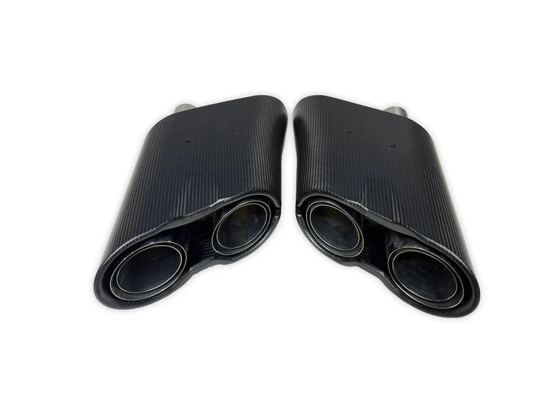 Mercedes-Benz G Wagon W464 G350/G500/G63 (2022–2024) - BRB G900 Style Carbon Fiber Illuminated Exhaust Tips Set