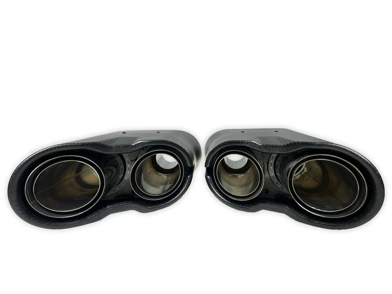 Mercedes-Benz G Wagon W464 G350/G500/G63 (2022–2024) - BRB G900 Style Carbon Fiber Illuminated Exhaust Tips Set