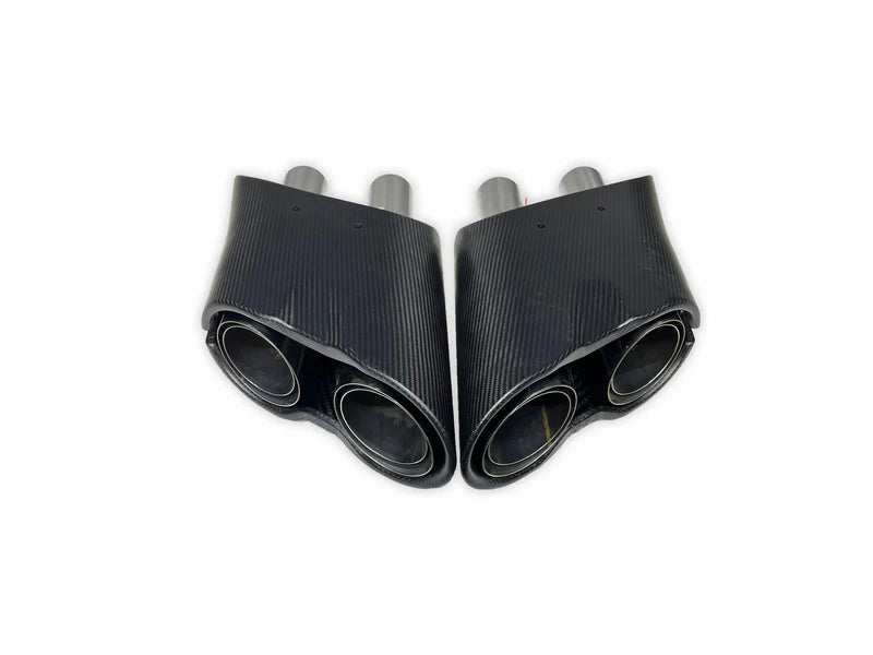 Mercedes-Benz G Wagon W464 G350/G500/G63 (2022–2024) - BRB G900 Style Carbon Fiber Illuminated Exhaust Tips Set