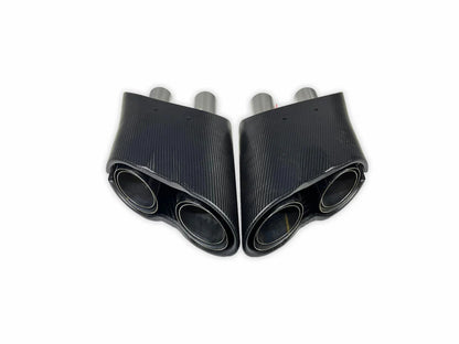 Mercedes-Benz G Wagon W464 G350/G500/G63 (2022–2024) - BRB G900 Style Carbon Fiber Illuminated Exhaust Tips Set