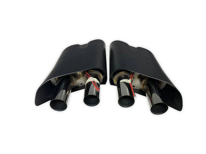 Mercedes-Benz G Wagon W464 G350/G500/G63 (2022–2024) - BRB G900 Style Carbon Fiber Illuminated Exhaust Tips Set