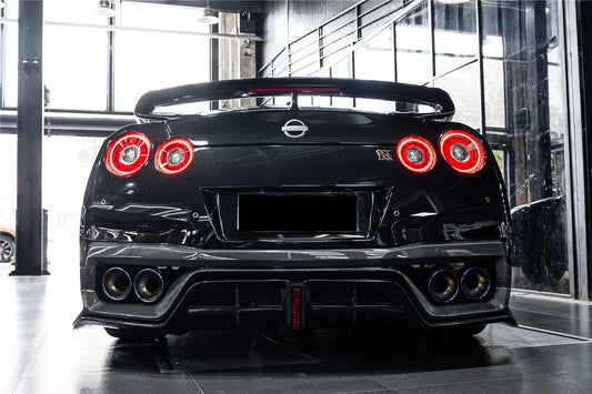 Nissan GT-R R35 - BS Style Carbon Fiber Rear Diffuser with LED Light