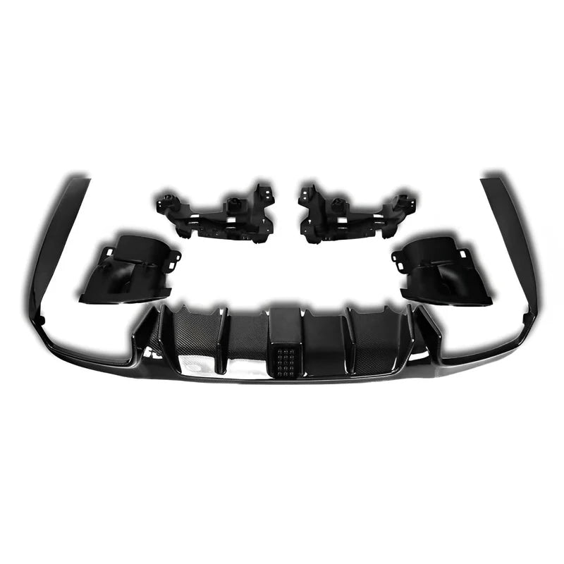 Mercedes Benz W213 E63 / E53 / E43 AMG – Carbon Fiber Rear Diffuser with Brake Light & Exhaust Tips