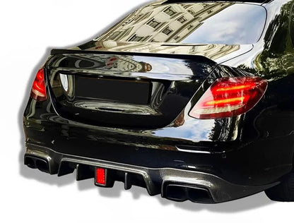 Mercedes Benz W213 E63 / E53 / E43 AMG – Carbon Fiber Rear Diffuser with Brake Light & Exhaust Tips