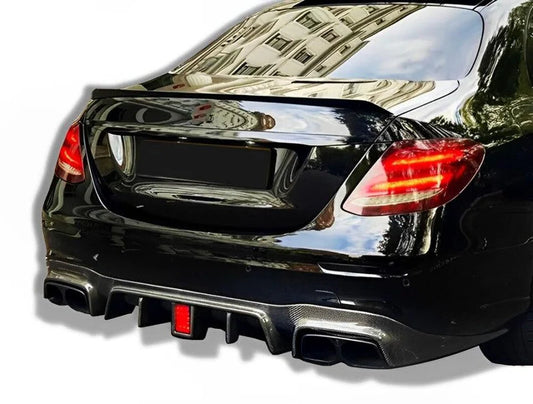 Mercedes Benz W213 E63 / E53 / E43 AMG – Carbon Fiber Rear Diffuser with Brake Light & Exhaust Tips