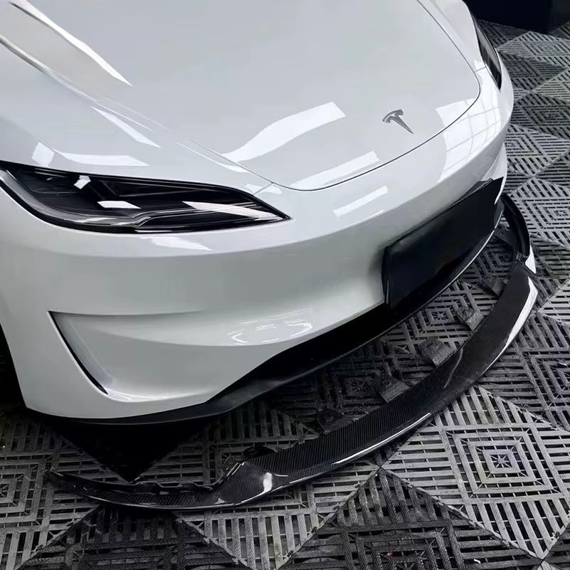 Tesla Model 3 Highland – Carbon Fiber Front Lip Splitter