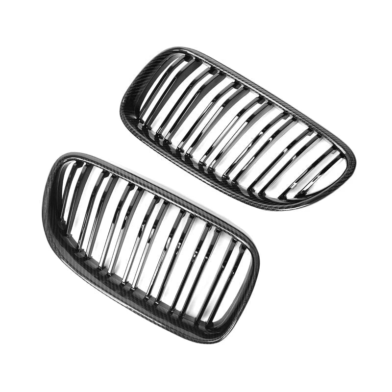 BMW E92 / E93 M3 & 3 Series - Carbon Fiber Dual Slat Front Grilles