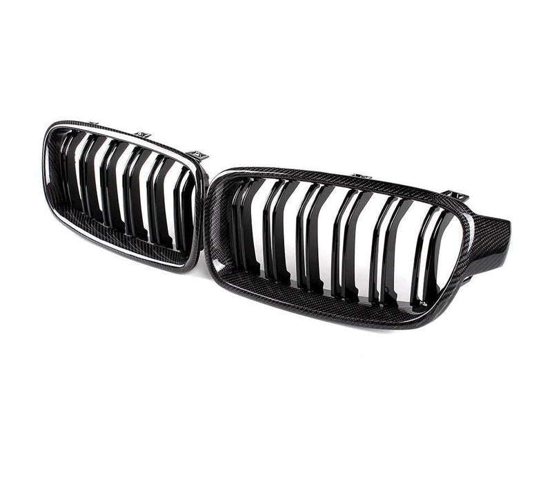 BMW F32/F33/F36 4 Series - Carbon Fiber Dual Slat Front Grilles