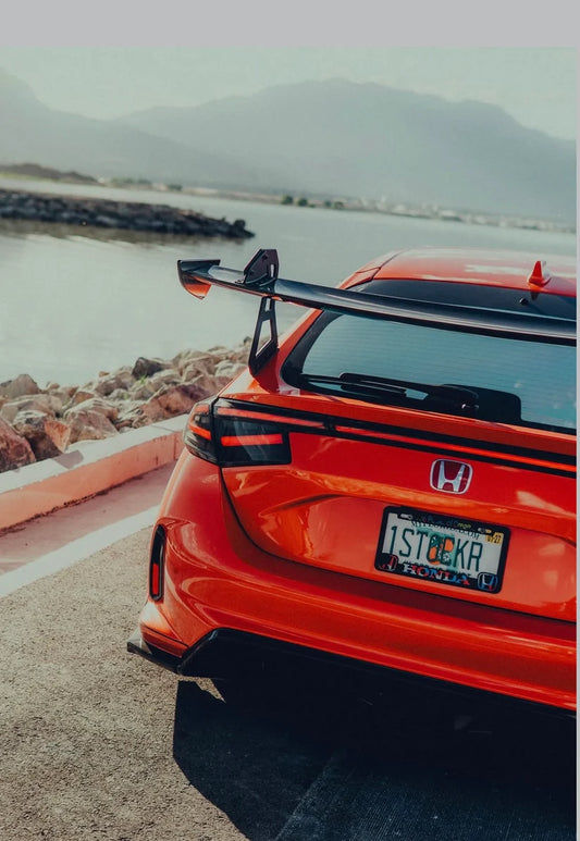 Honda Civic FL5 11th Gen Type R - Carbon Fiber Rear Trunk Swan Neck Wing