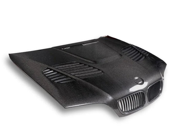 BMW E46 M3 & 3 Series - GTR Style Carbon Fiber Front Hood
