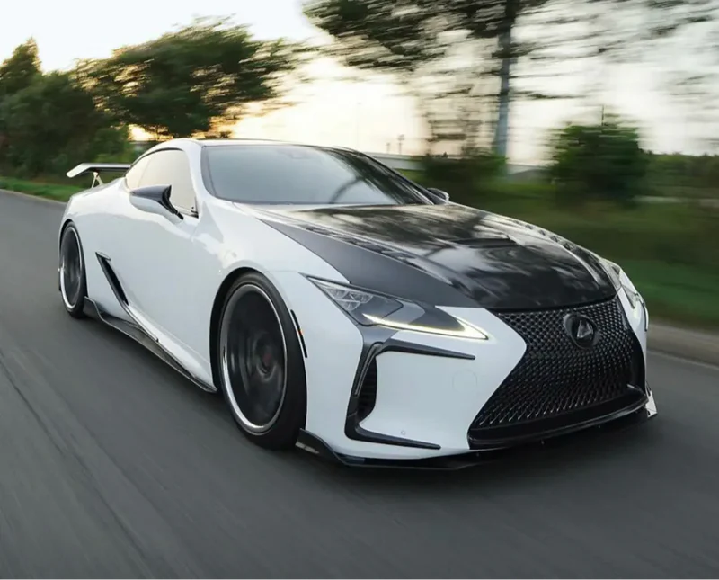 Lexus LC500 LC500H - Carbon Fiber Front Bumper Canards Trim