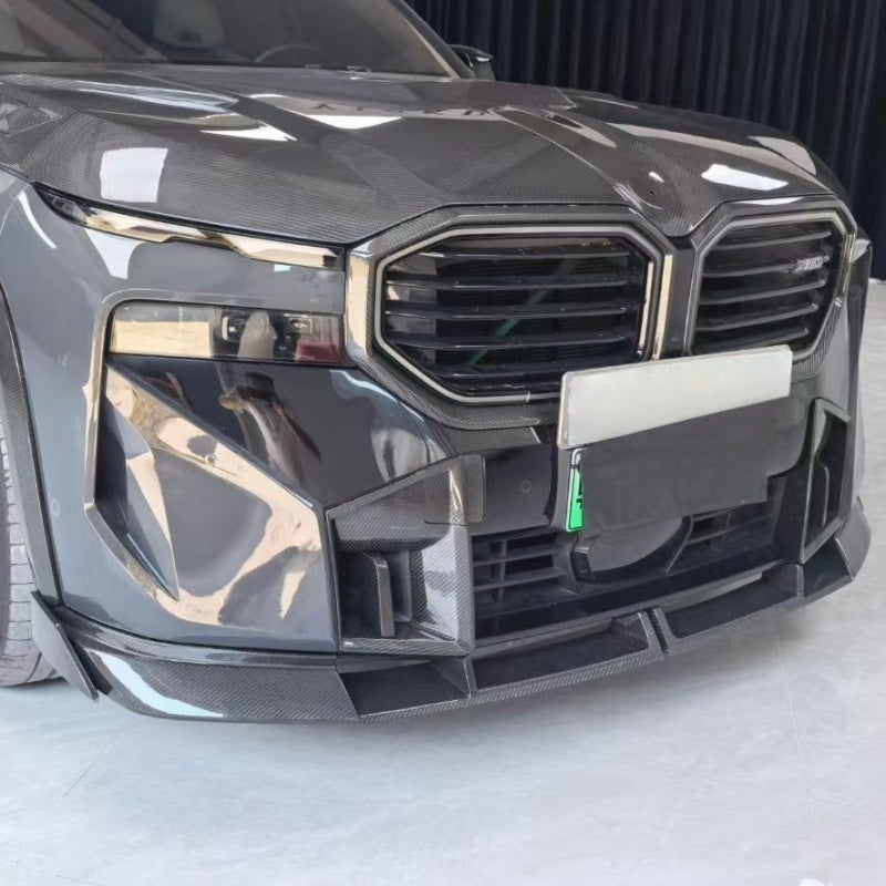BMW XM G09 (2023–Present) - LD Style Dry Carbon Fiber Front Spoiler Lip Splitter