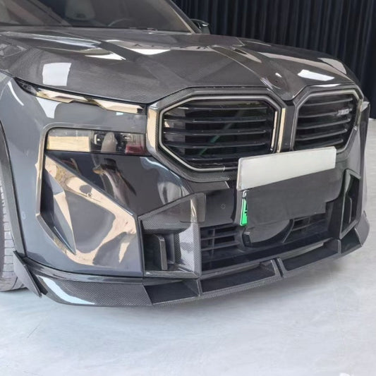 BMW XM G09 (2023–Present) - LD Style Dry Carbon Fiber Front Spoiler Lip Splitter