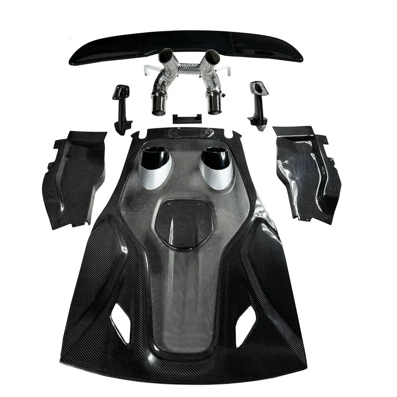 McLaren 540C & 570S - 600LT Carbon Fiber Rear Hood Deck Lid Conversion