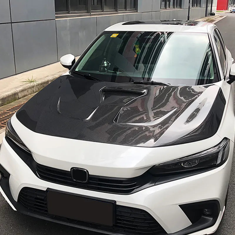Honda Civic 11th Gen (2022+) – V2 Carbon Fiber Vented Hood