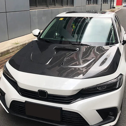 Honda Civic 11th Gen (2022+) – V2 Carbon Fiber Vented Hood