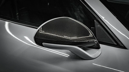 Porsche 991 911 981 Cayman Boxster - Sport Style Carbon Fiber Mirror Cap Set