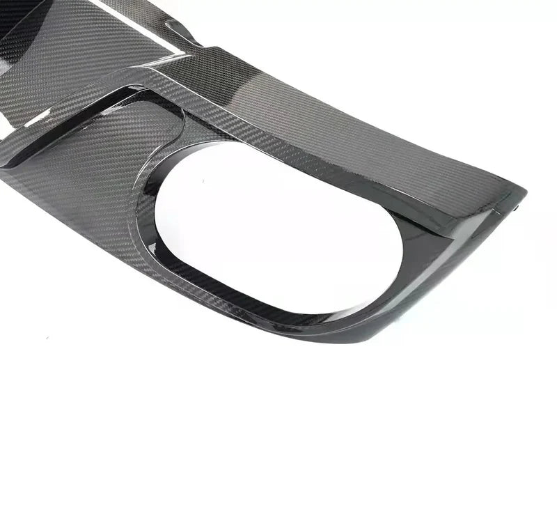 Audi Q8 (2020+) - Prepreg Carbon Fiber Rear Diffuser with LED Brake Light