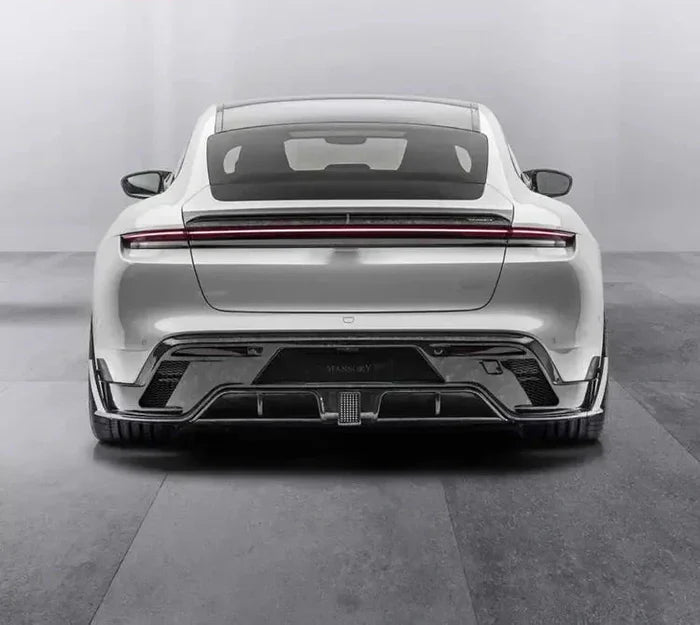 Porsche Taycan - M Style Carbon Fiber Rear Diffuser