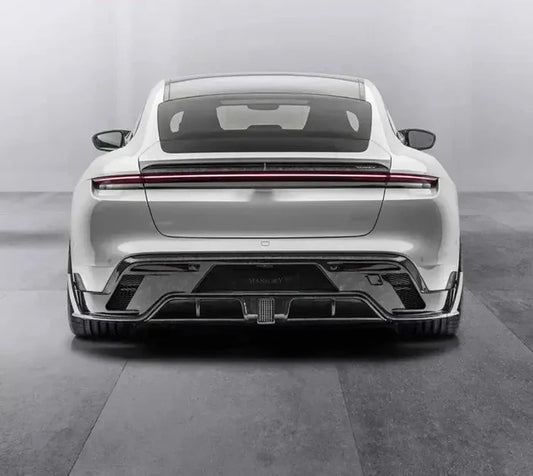 Porsche Taycan - M Style Carbon Fiber Rear Diffuser