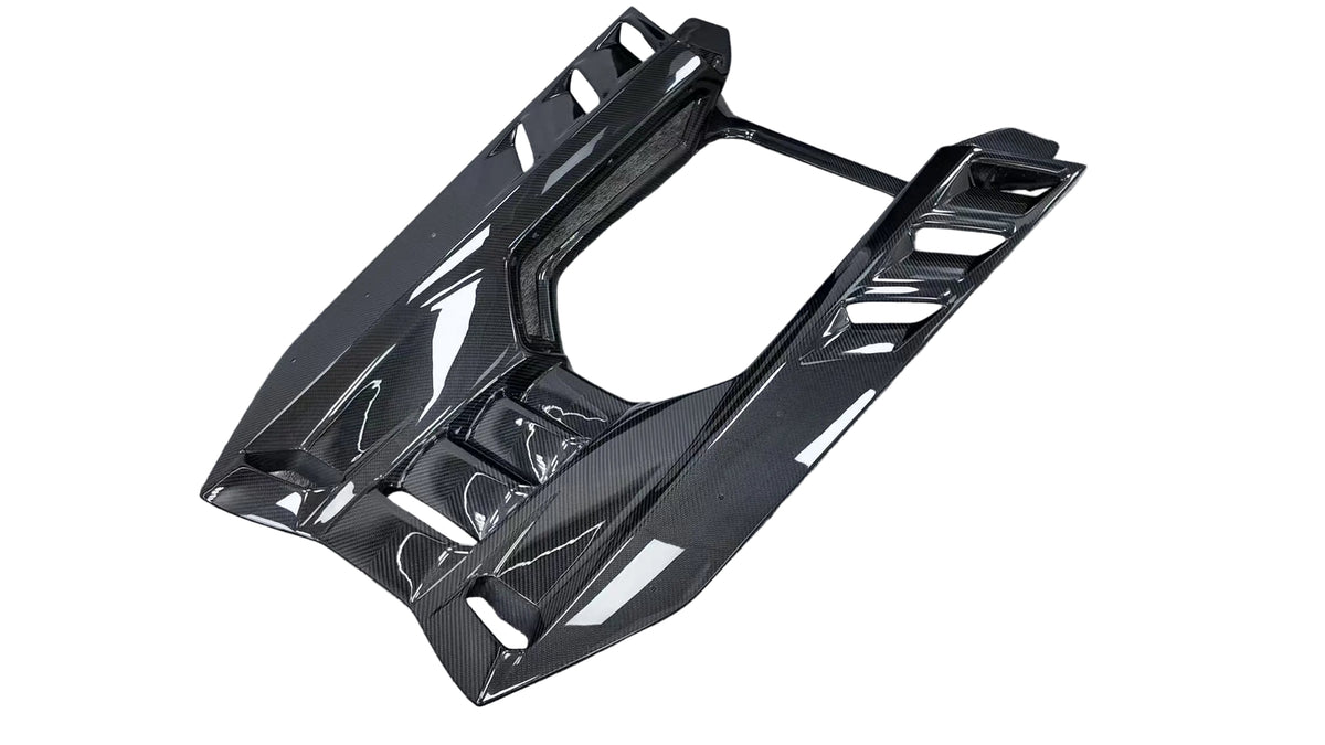 Lamborghini Revuelto – DK Style Carbon Fiber Rear Engine Plate & Wing