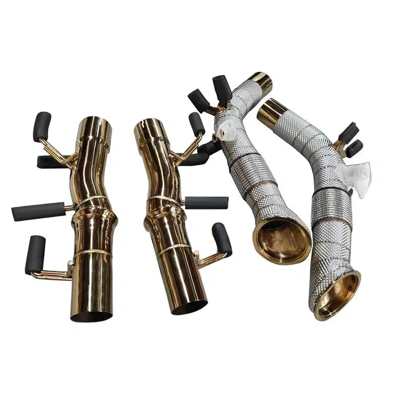 Ferrari SF90 – Catless Downpipes (Primary & Secondary) with Heat Shields