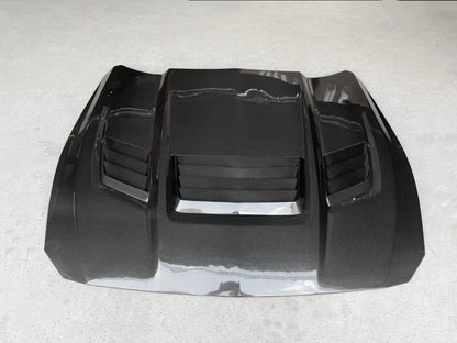 Ford Mustang S650 (2024+) - Shelby Style Real Carbon Fiber Hood