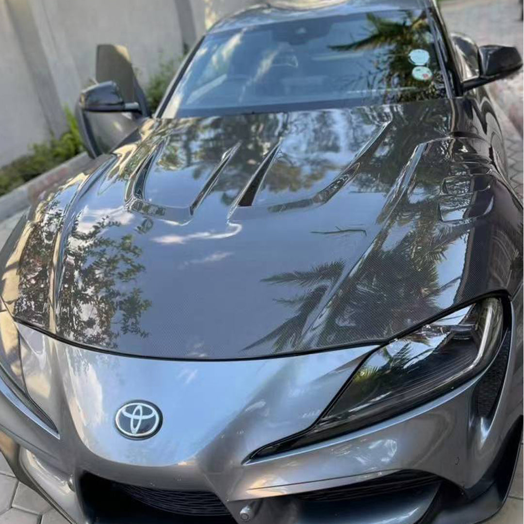 Toyota A90 GR Supra - VR Style Carbon Fiber Front Hood