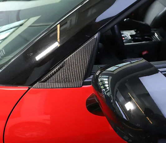 Nissan GT-R R35 - Carbon Fiber Door Wind Window Trim A-Pillar