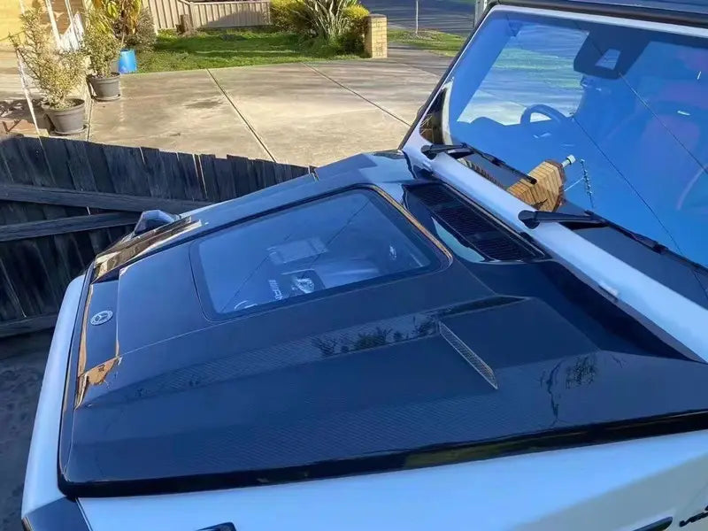 Mercedes-Benz G Wagon W464 G500 G550 G63 (2019-2025) - Carbon Fiber Hood Bonnet with Transparent Glass Insert