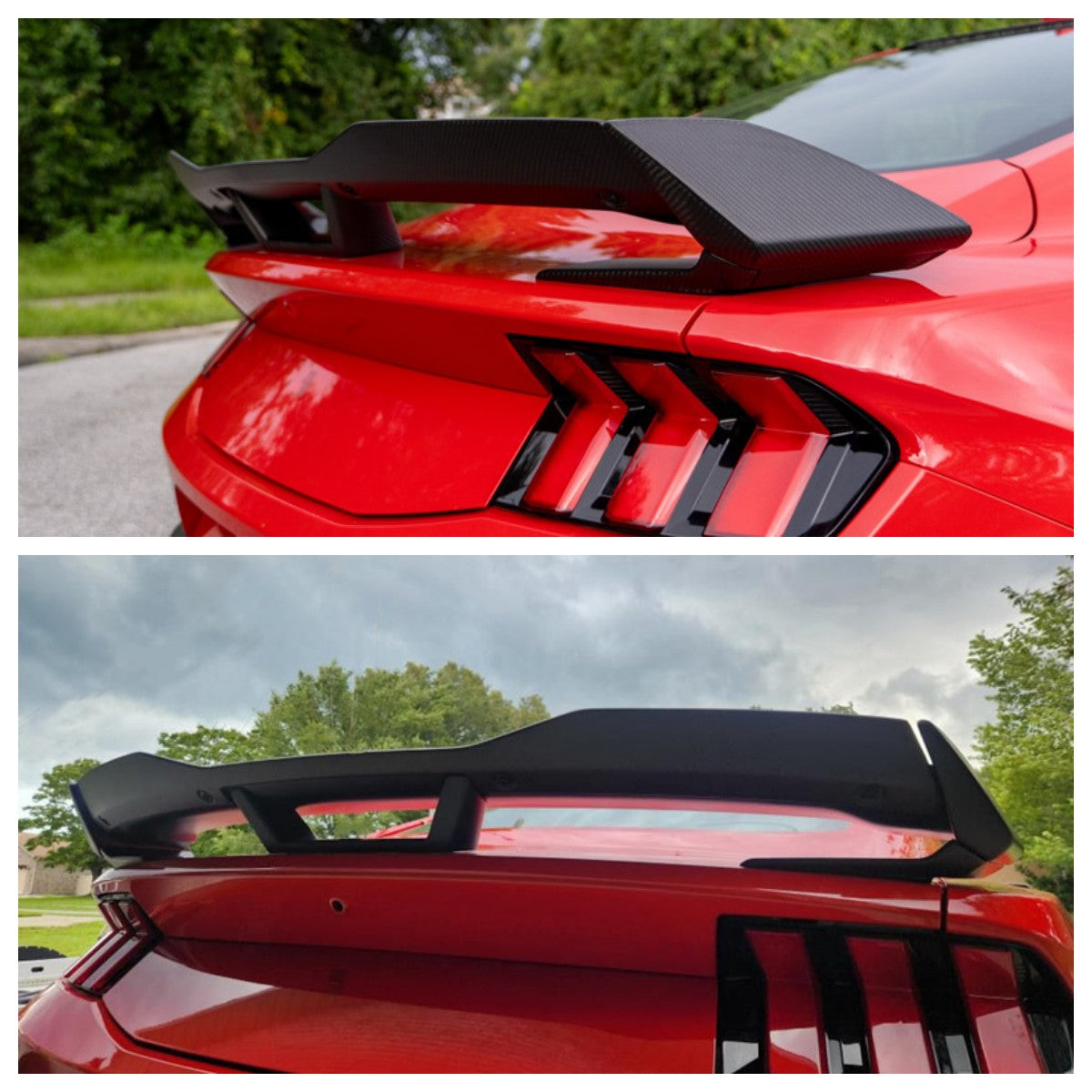 Ford Mustang 2024–25 – Dark Horse Style Carbon Fiber Rear Trunk Spoiler