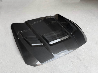 Ford Mustang S650 (2024+) - Shelby Style Real Carbon Fiber Hood