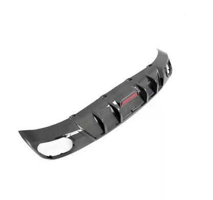 Audi Q8 (2020+) - Prepreg Carbon Fiber Rear Diffuser with LED Brake Light