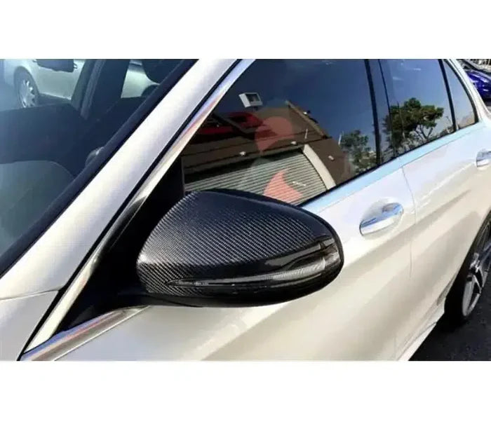 Mercedes W205 / W213 / W222 – Carbon Fiber Mirror Cap Replacements
