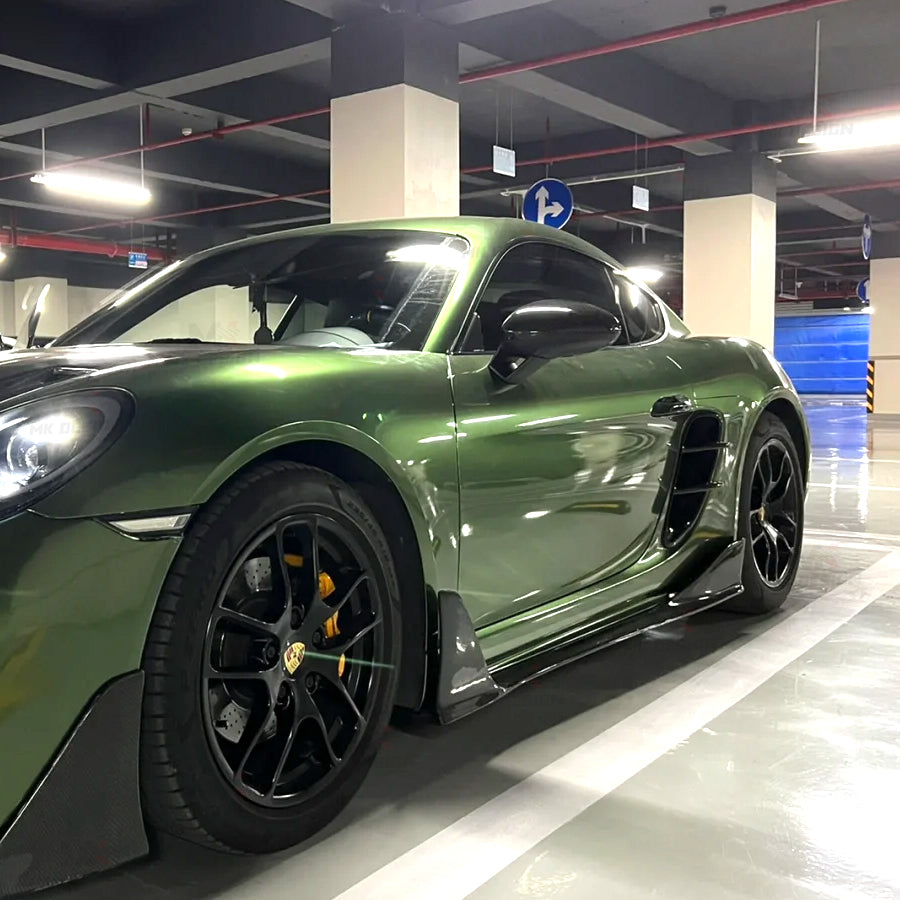 Porsche 718 Cayman / Boxster (2016–2023) – Carbon Fiber Side Skirts