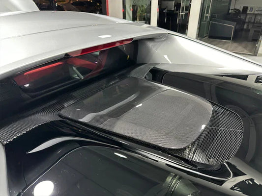 Ferrari 296 GTB - Dry Carbon Fiber OEM Style Rear Hood Trim