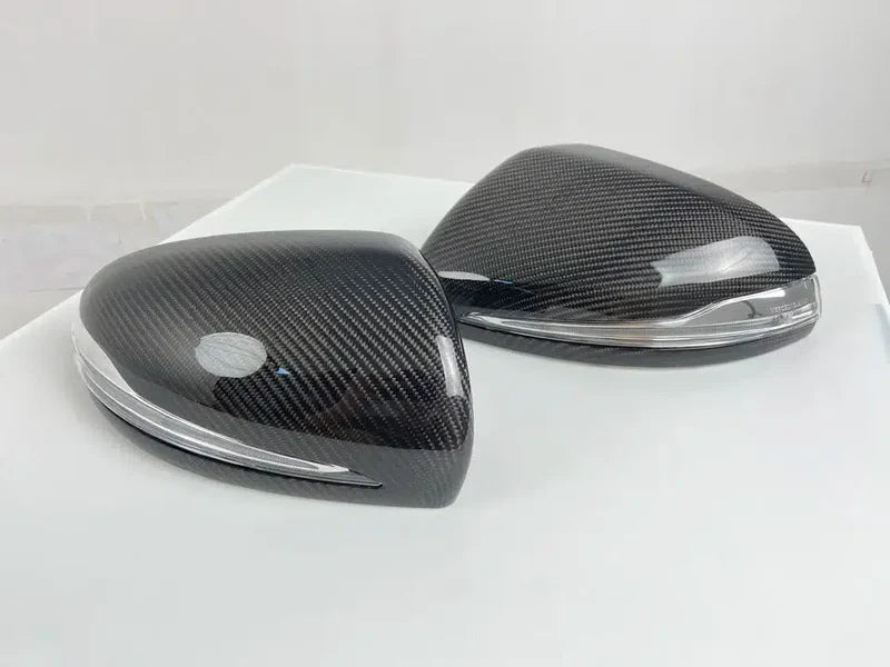 Mercedes W205 / W213 / W222 – Carbon Fiber Mirror Cap Replacements