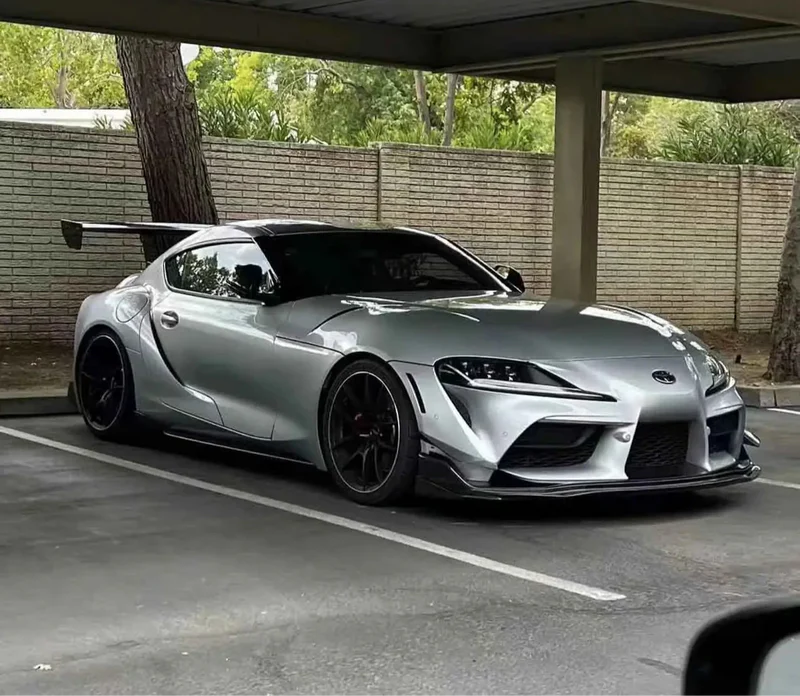 Toyota A90 Supra - V Style Carbon Fiber Front Lip