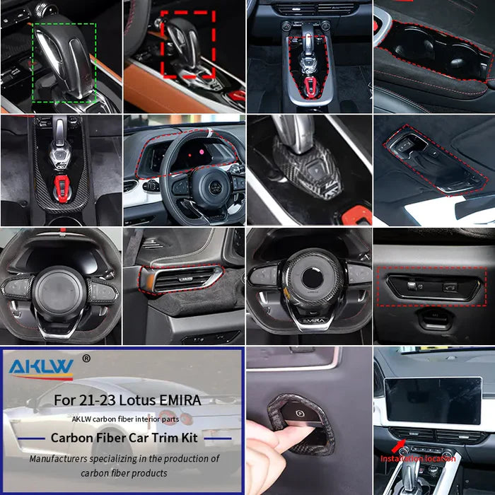 Lotus Emira - Carbon Fiber Interior Kit